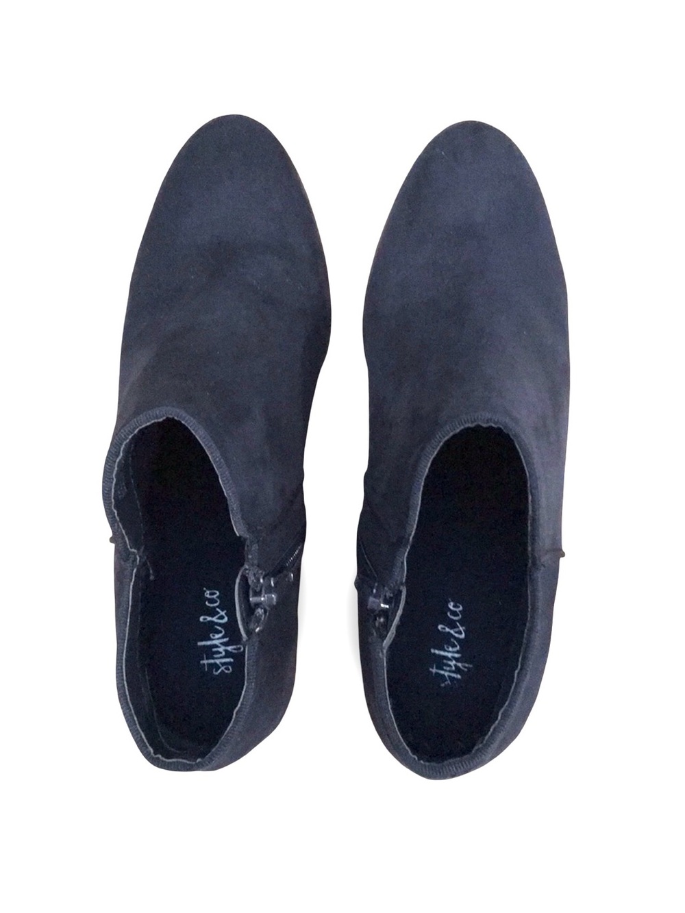 Style & Co. Navy Suede Ankle Boots - Picture 4 of 4